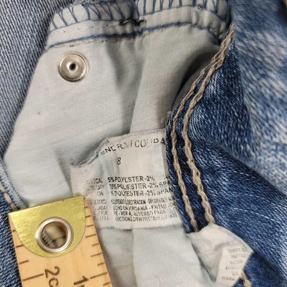 Bandolino Jeans Womens 8‎ Blue Denim Straight Distressed Mid Rise Casual Pockets - Picture 6 of 12